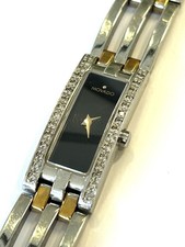 Movado Diamond Esperanza Ladies Watch Rectangular w Black Dial 84 H5 1400