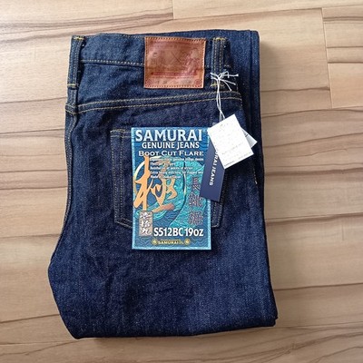 SAMURAI JEANS S512BC 19oz Selvedge Denim Boot Cut Model 32-38in