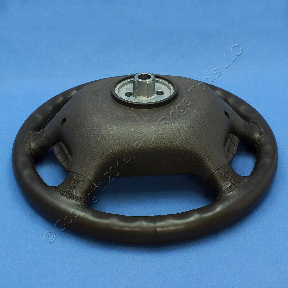 Volante de cuero marrón rayado GM OEM 90575646 para Cadillac Catera 1997-01 Foto 4 de 4