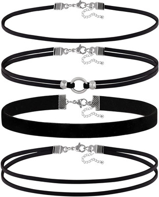 Velvet Choker Necklace for women Black Lace Choker Layered Classic Black Choker
