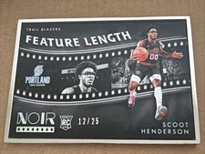 2023-24 Panini Noir Scoot Henderson Feature Length Metal Frame /25 RC #253