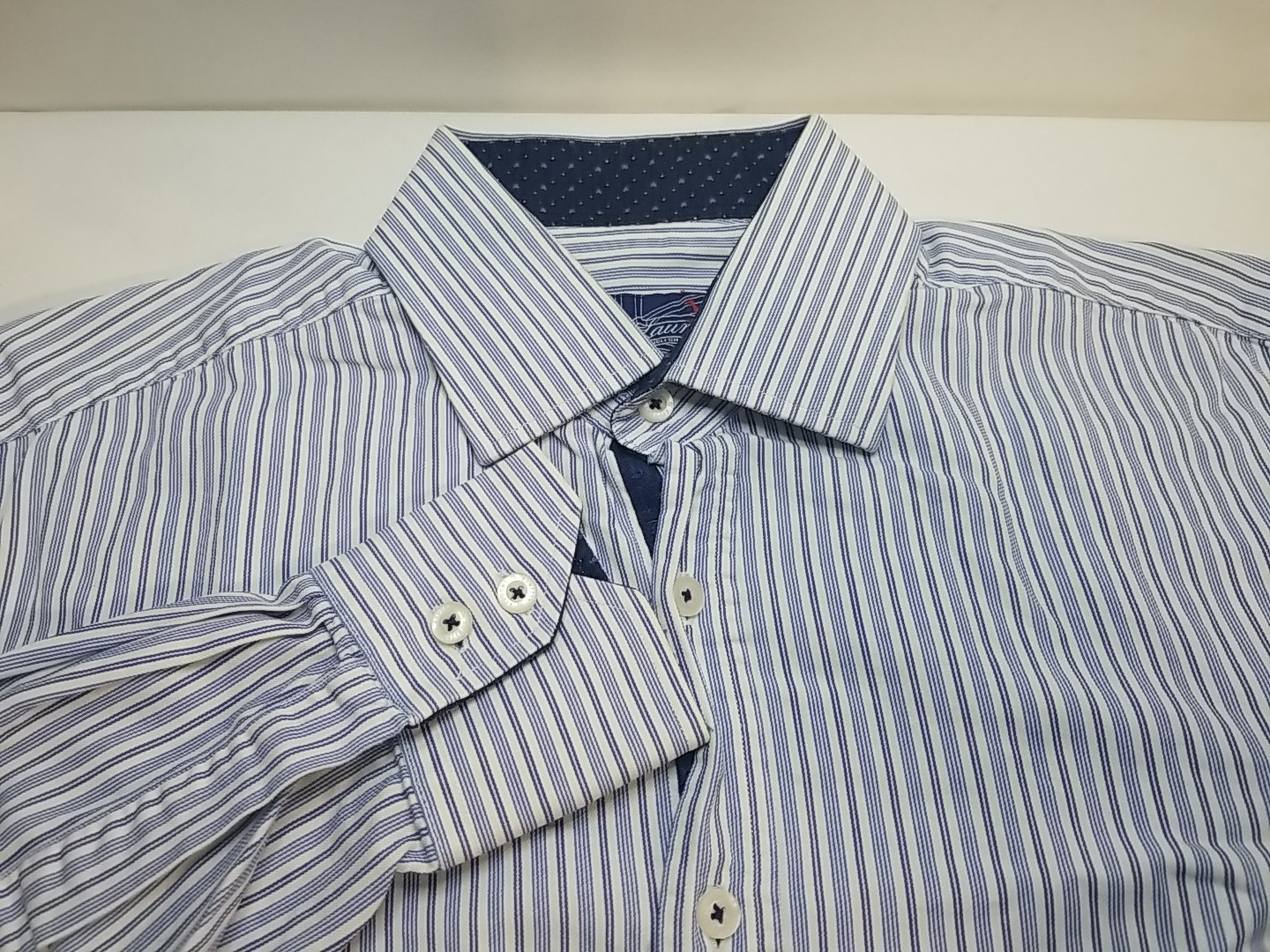 English Laundry Long Sleeve Button Up Shirt Mens Size 16 34/35 Christopher Wicks