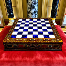 Handmade Luxury 15" Inlaid Wooden Chess Board with Storage Drawer Gift Idea 🎁