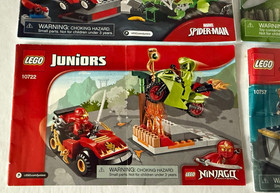 Lego Juniors Manuals ~10757 & 10757 Jurassic,  10754 Spider Man, & 10722 Ninjago