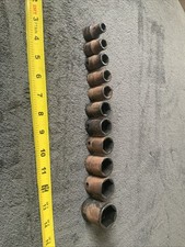 Snap On 1/2” Drive Shallow Socket Set, Industrial Fin, Surface Rust, 6pt, Sae,mm