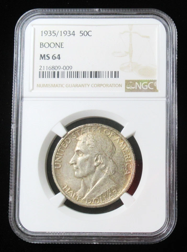 1935/1934 50C Boone MS64 NGC Mintage: 10,008 - Image 3 of 4