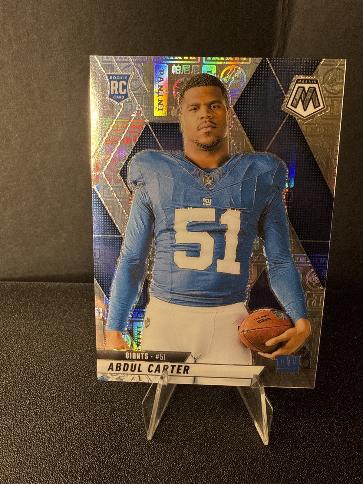2025 Mosaic Variation Silver Knight #282 Abdul Carter RC Rookie Giants 79/149