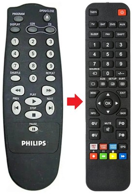 Fernbedienung geeignet für PHILIPS CDR76000 | CDR76500 | RC0711001