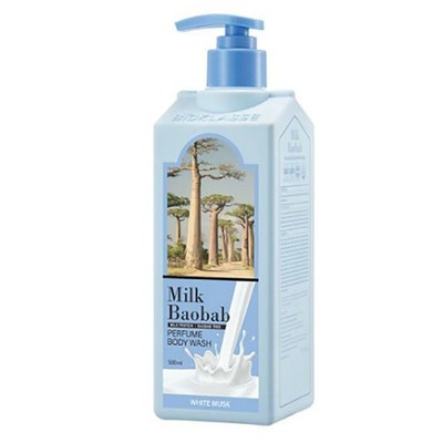 Milk Baobab White Musk Perfume Body Wash 500ml Hydrating K-Beauty Korea