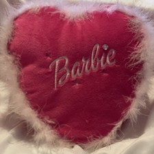 9 X 8 Pink Barbie Heart Shaped Pillow