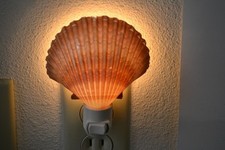 YELLOW MEXICAN CUP SEA SHELL NIGHT LIGHT BATHROOM KITCHEN #7187