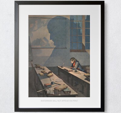 Napoleon Bonaparte Studying At The Academy Paris France Premium Art Print