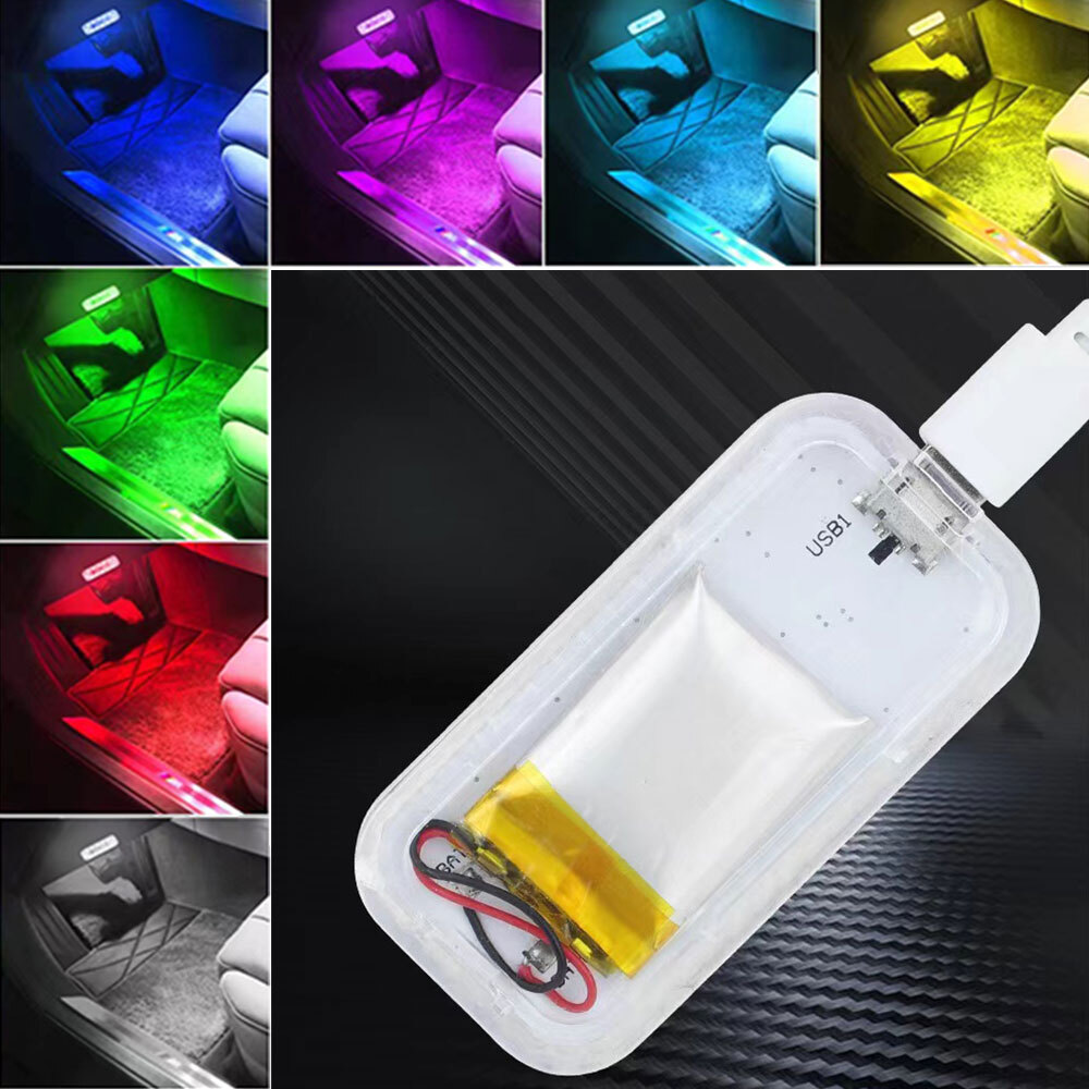 Multicolor LED Light Car Atmosphere Ambient Lights Bright Lamp