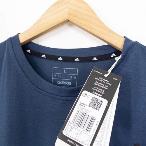 adidas Designed to Move T-Shirt Size L NEW Dark Blue Aero Ready - Picture 5 of 18