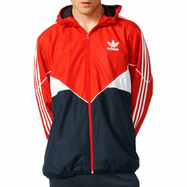 Super Rare Adidas Originals Jacket Windbreaker Glanz Cal Surf Red