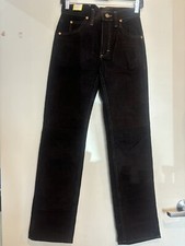 VINTAGE DEADSTOCK NWT LEE RIDERS CORDUROY VERY DARK BROWN/BLACK PANTS SIZE 27X32