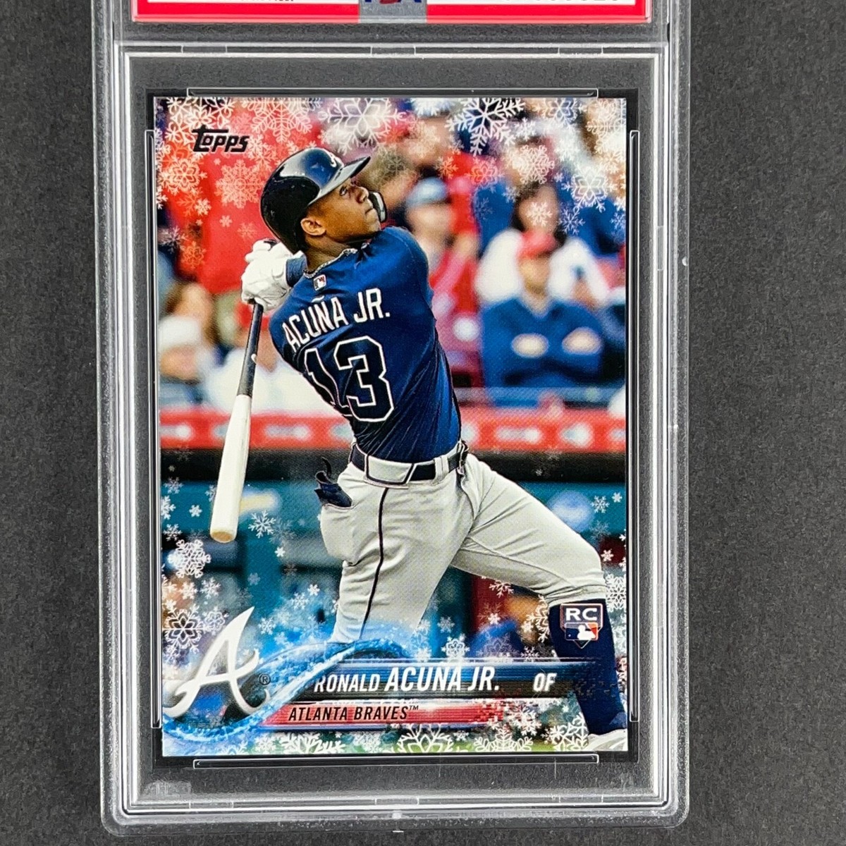 2018 Topps Holiday RONALD ACUNA JR. Rookie Card PSA 10 GEM MINT