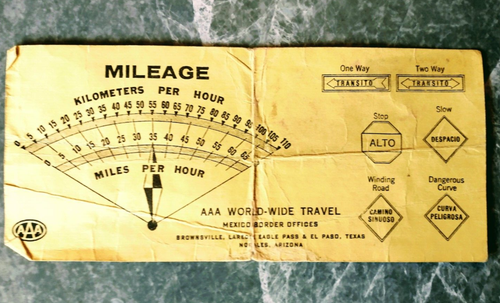 VTG Ephemera 1973 AAA MEXICO BORDER OFFICES Measurements - Picture 4 of 4