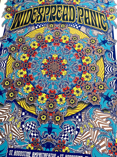AUTHENTIC Widespread Panic POSTER St Augustine FL 2022 LE Screen Print IN STOCK - Picture 2 of 4