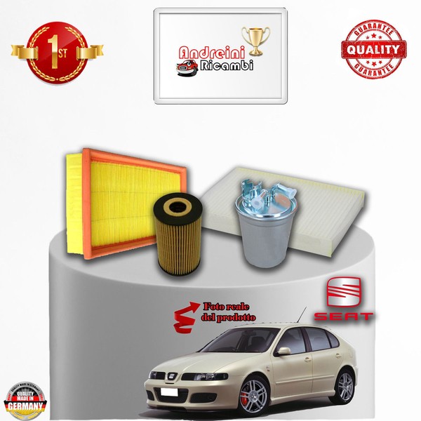 Set Service 4 Filter Seat Leon 1.9 Tdi 110KW 150CV Von 2001-> 2005-image