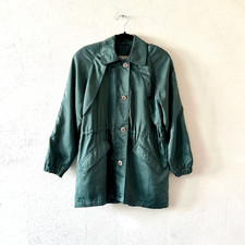 Vintage 90s Nuage Green Nylon Windbreaker Jacket Women's Xs