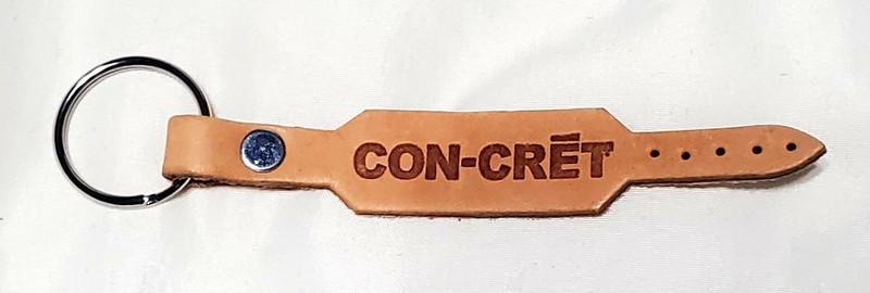 CON-CRET Weight Belt Leather Cowhide Arnold Expo Keychain