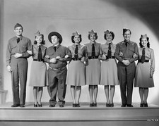 ABBOTT & COSTELLO Show with ANDREWS SISTERS b&w #135 Photo Military Uniforms