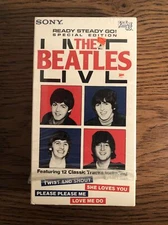 OOP THE BEATLES LIVE READY STEADY GO! VHS TAPE! RARE SHOUT PREFORMANCE