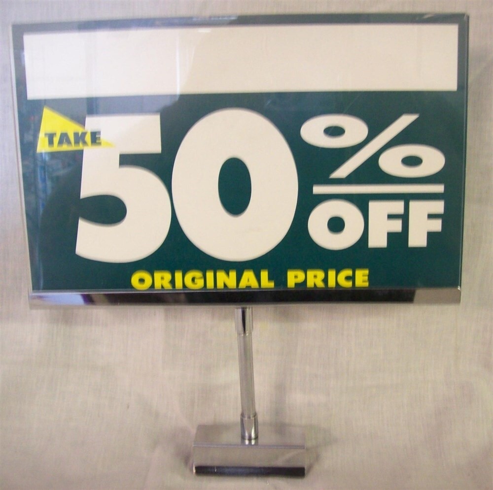 Store Fixtures 3 SIGN HOLDERS METAL 7