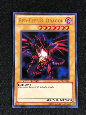 YUGIOH RED-EYES B. DRAGON LC01-EN006 ORIGINAL PRINT! ULTRA RARE