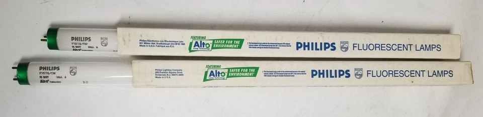 2 PHILIPS ALTO F15T8/CW Fluorescent 15-Watt Lamp Light Bulb 15W Cool White 18" - Image 3 of 4