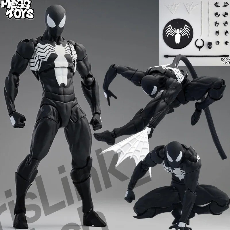 In-stock CT Mess Toys Spiderman Action Figure Spider Man Symbiote