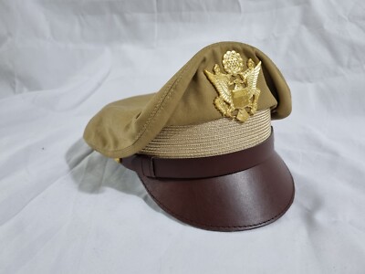 WW2 US Army Aircorps Military Airforce Officers Khaki Crusher