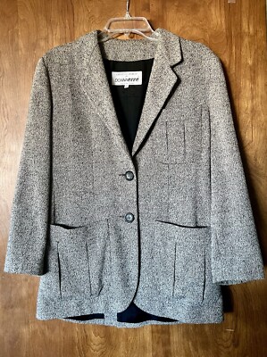 Graziella Ronchi Per DonnaErre Women s Wool Tweed Jacket Blazer Size 42 US 6
