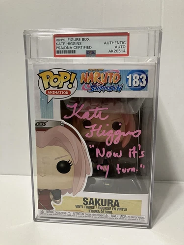 Funko Pop! Sakura Haruno Naruto Shippuden #183 AUTOGRAPHED By Kate Higgins Auth.