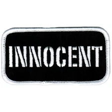 INNOCENT EMBROIDERED IRON-ON PATCH new NAMETAG EMBLEM