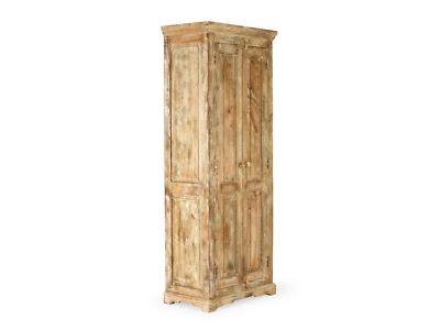 Flurschrank Patina massiv Holz Mango natur Kleiderschrank Dielenschrank 2türig