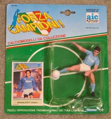 2 KENNER SOCCER FIGURES MASSINO CRIPPA & ANTONIO D.O.F.  CARECA FORZA CHAMPION