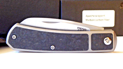 Enrique Pena X Series Apache Slipjoint Knife Marble Carbon Fiber K390 Blade