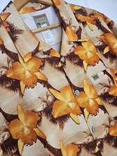 Vintage Quicksilver Men's Hawaiian Shirt Shortsleeve Size XL Aloha Floral Sunset