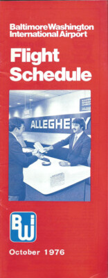 Baltimore flight guide timetable 10/76 [1037]  Buy 4+ save 25%