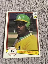 1982 Donruss Oakland Athletics Baseball Card #556 Shooty Babitt