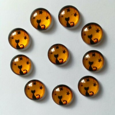 10 x 12 MM DURCHMESSER CABOCHONS - MUSTERWAHL - KUNST - HANDWERK - SCHMUCK