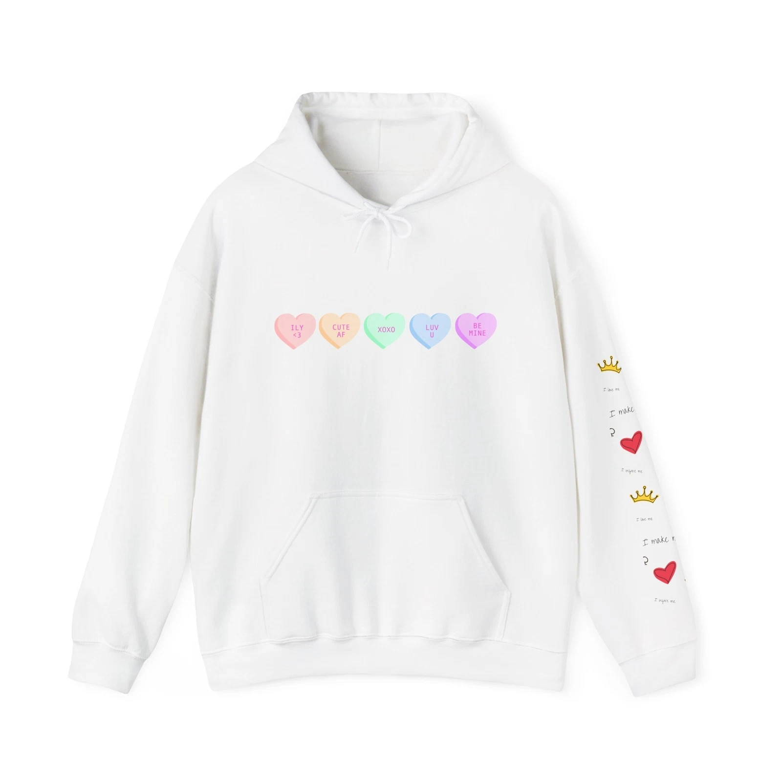Felpa con cappuccio Heartfelt Love regalo accogliente per coppie San Valentino romanticismo carina