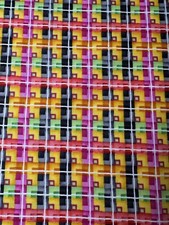 Bee Happy quilt fabric by Benartex 1508-30 multicolor plaid/check