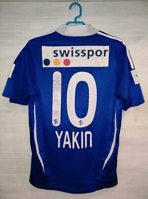#10 YAKIN FC LUZERN 2008-09 HOME SHIRT PLAYER ISSUE ADIDAS SOCCER SIZE S