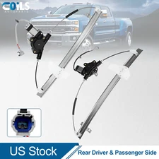 For Titan 2004-2015 5.6L Extended Cab Pickup Pair Rear Window Regulator w/ Motor