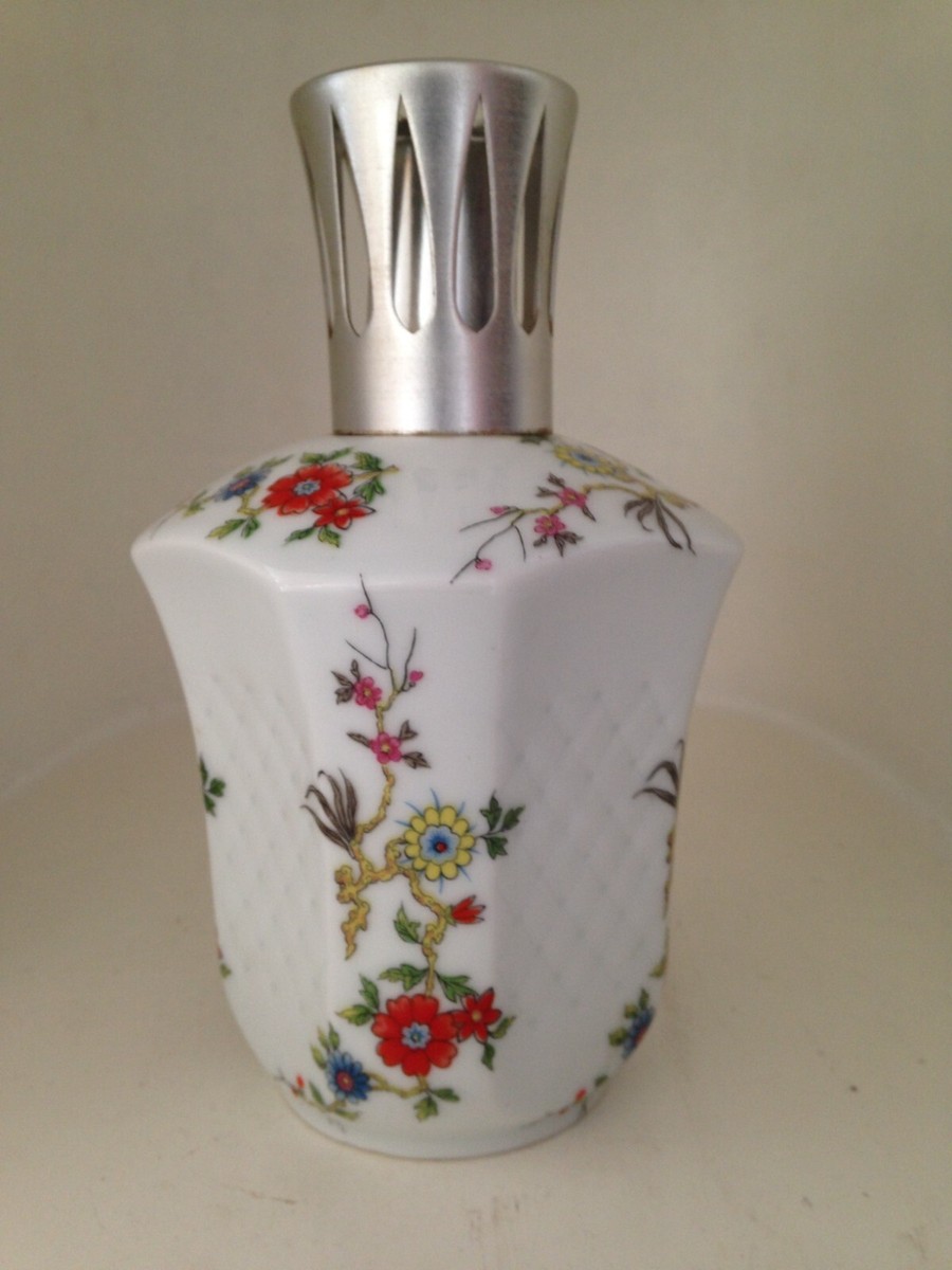 Lampe Berger Porcelaine Giraud Limoges Décor Printanier - Occasion, Fonctionnelle