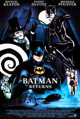 1992 Batman Returns Movie Poster 11X17 Michael Keaton Penguin