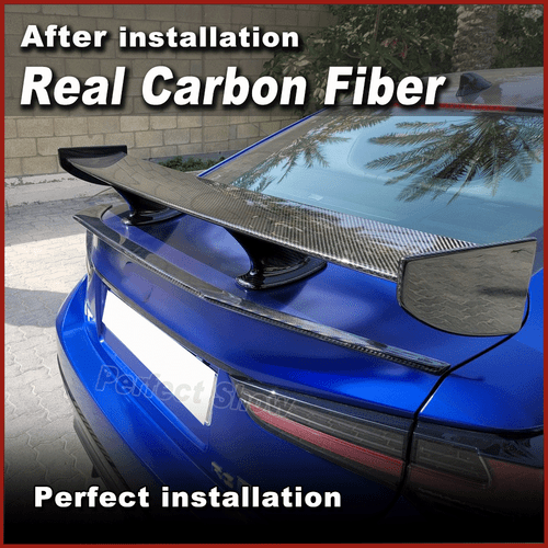 For Lexus RC F RCF RC-F Coupe 2015-2018 REAL CARBON Rear Trunk Spoiler Wing Lip - Picture 4 of 12